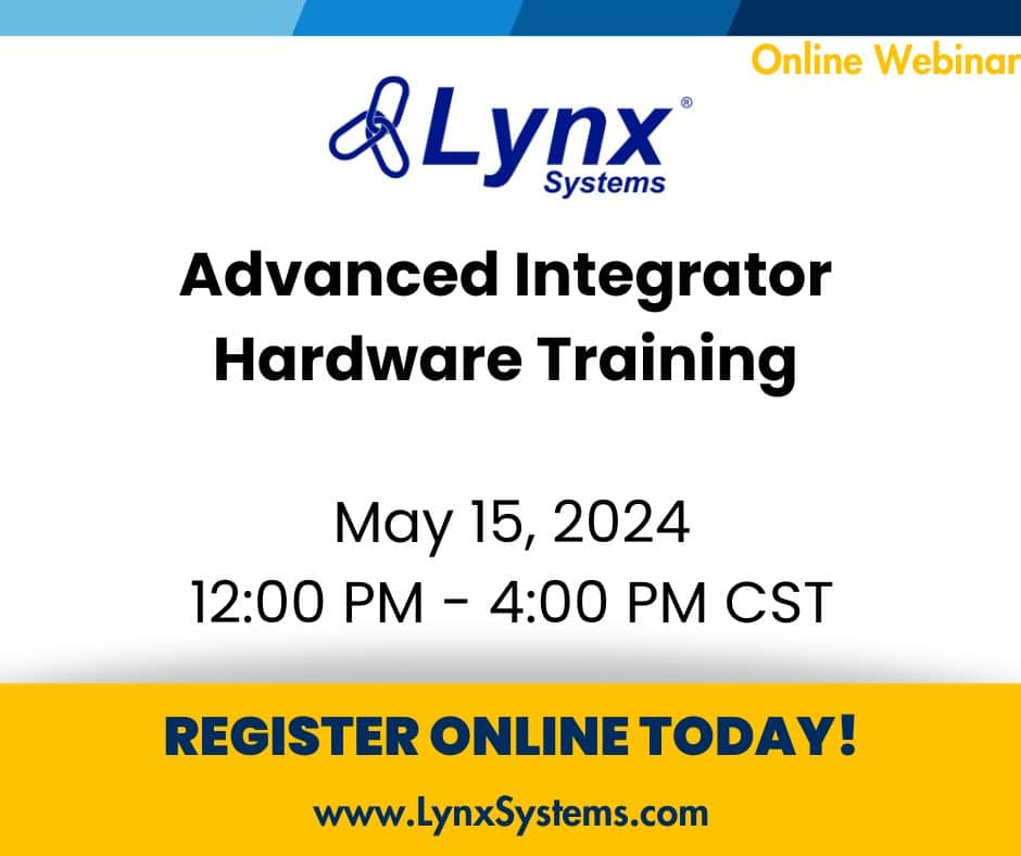 Advanced Integrator Hardware Training: May 15