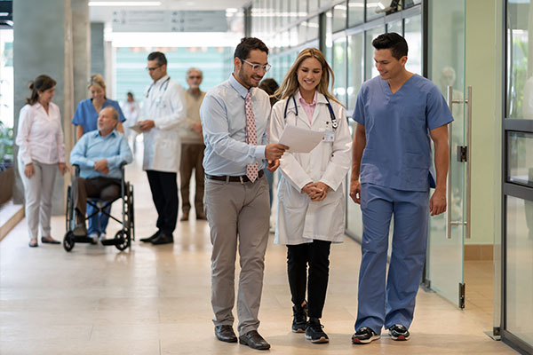 Doctors and Patients at Medical Facility