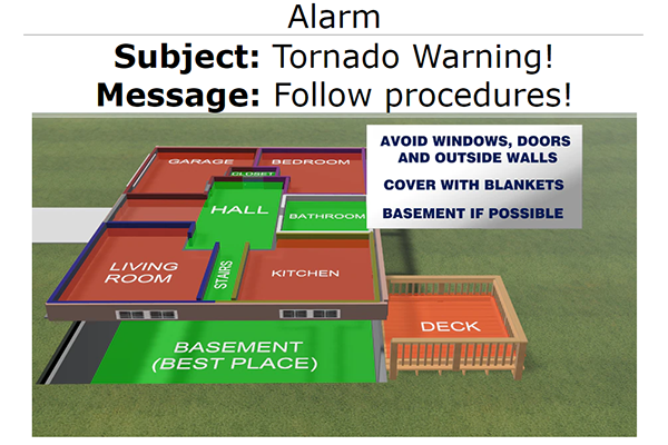 Tornado Warning Shelter Plan